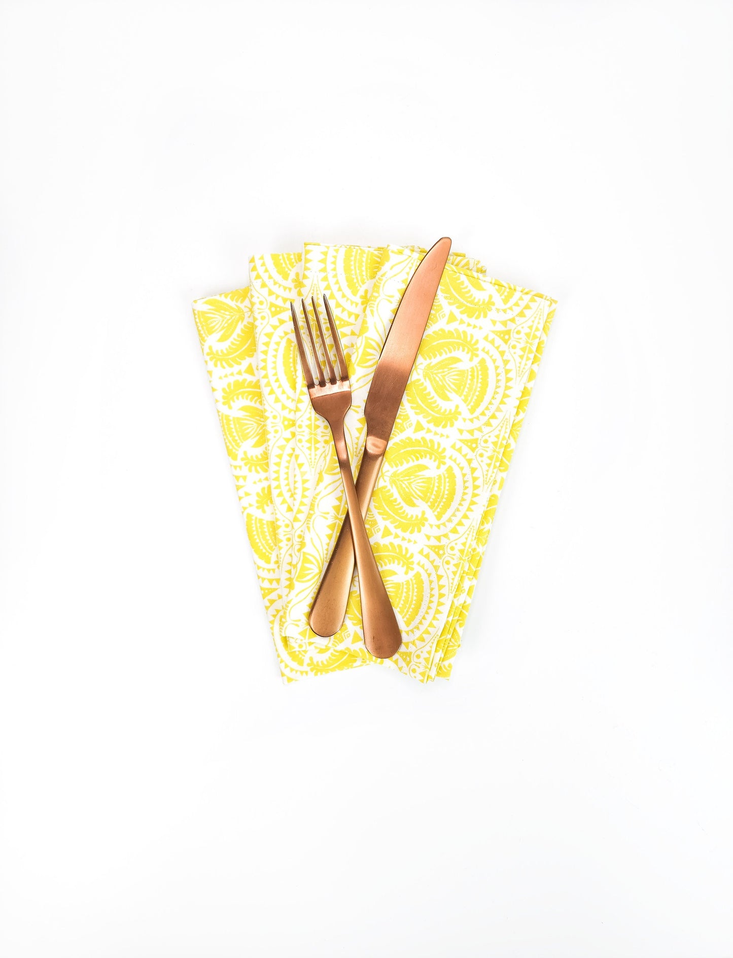 Lemon Yellow Cloth Napkins, Set of 4