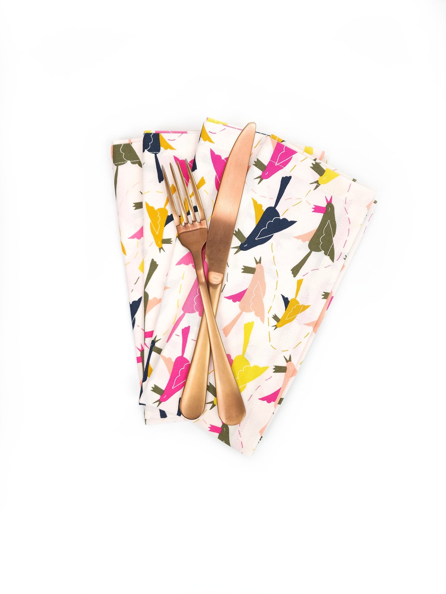 Whimsical Bird Cloth Napkins