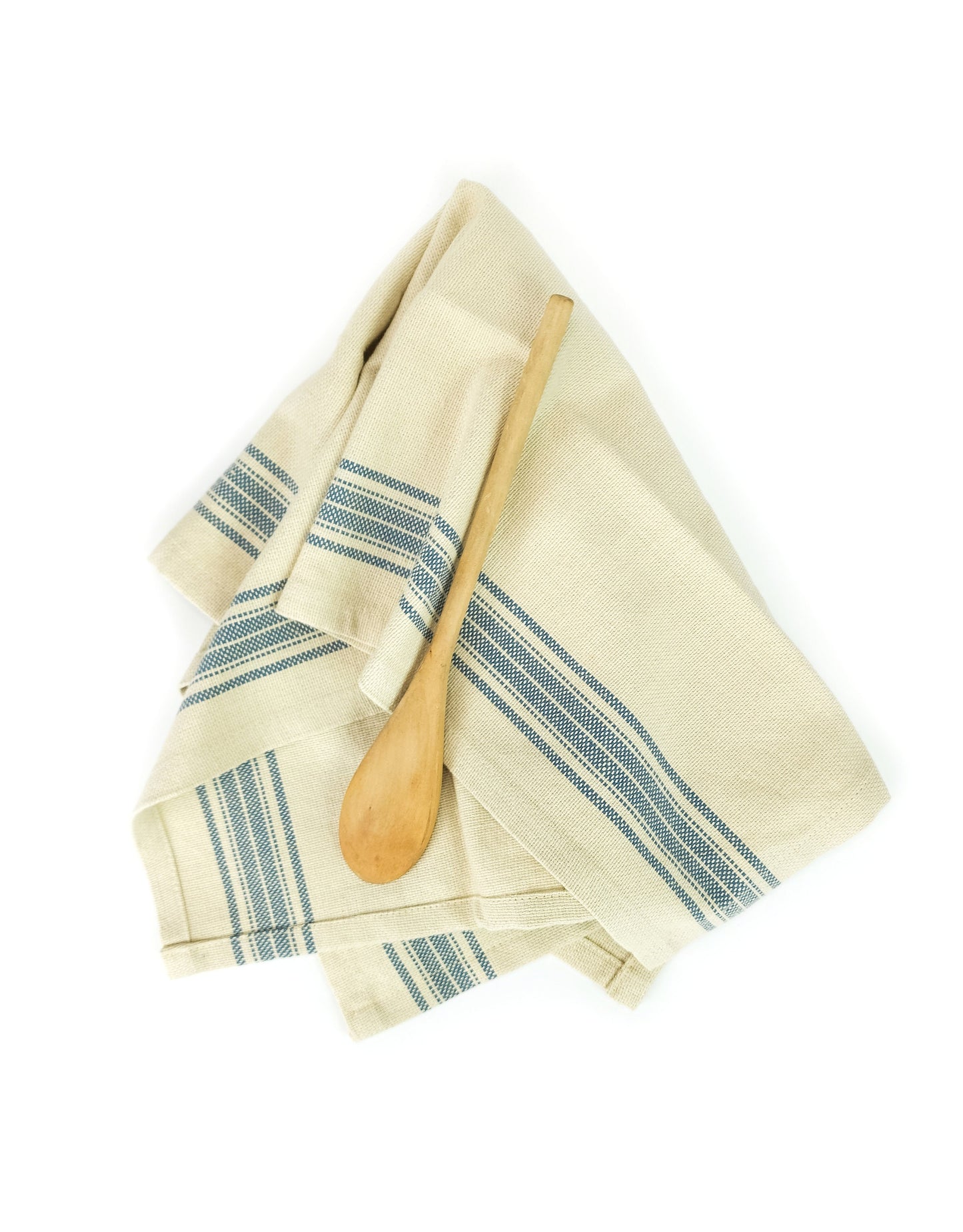 Blue Striped Towel, Light Blue Grain Sack Towel