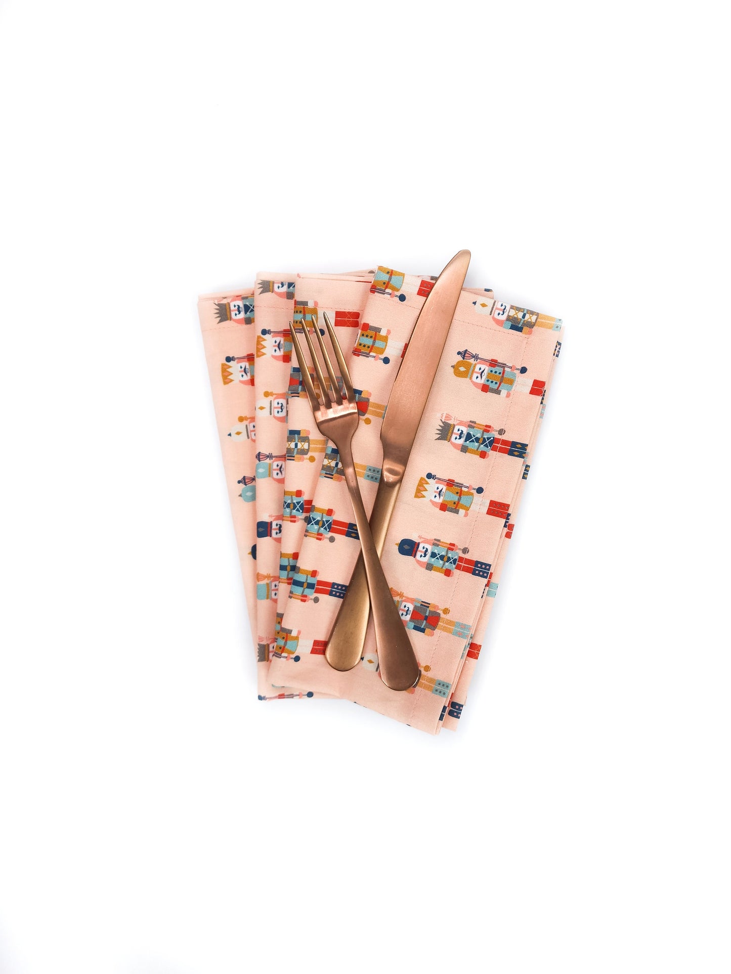 Pink Nutcracker Christmas Napkins