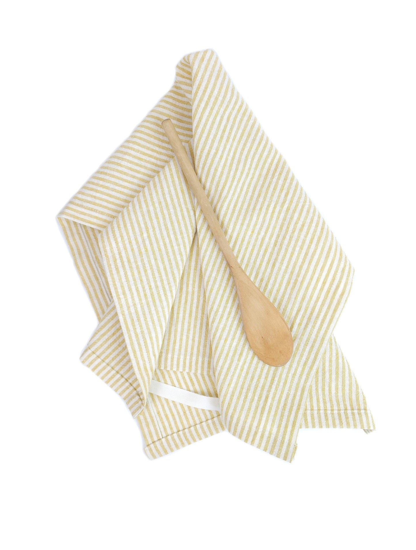 Yellow Striped Linen Towel