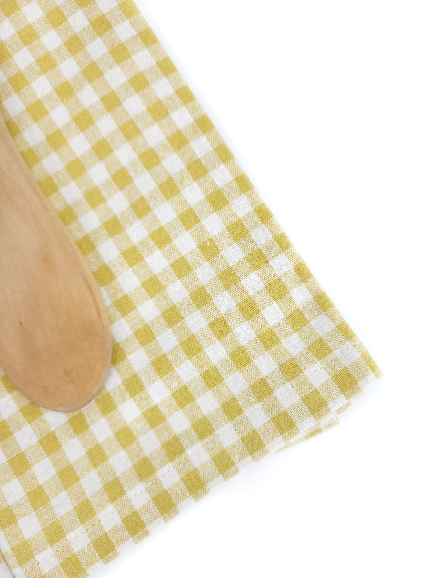 Yellow Gingham Linen Towel